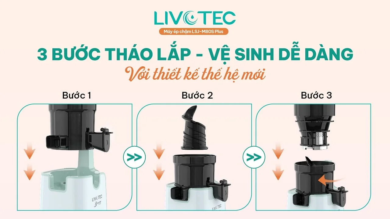 Máy ép chậm Livotec LSJ-M80S Plus
