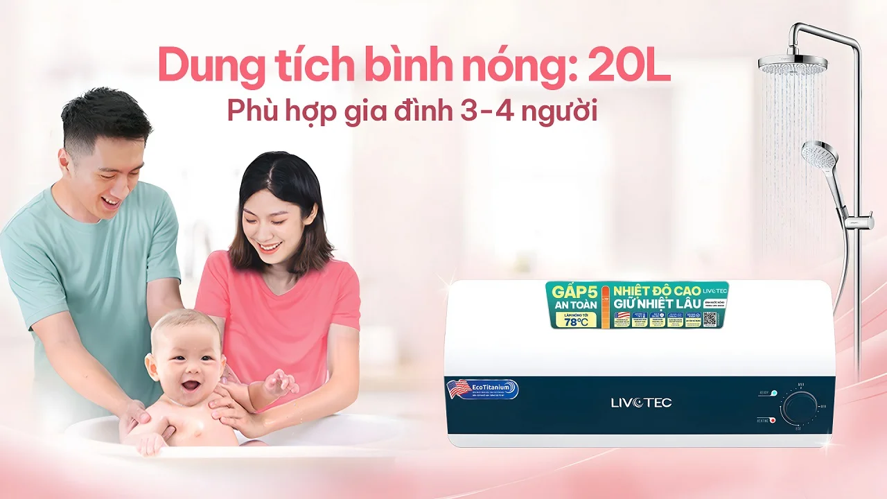 Bình nước nóng gián tiếp Livotec LWH-I20A25