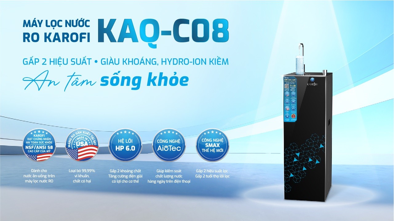 Máy lọc nước RO Karofi KAQ-C08
