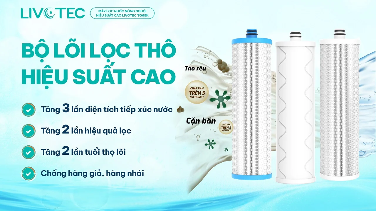 Máy lọc nước nóng nguội Livotec TG68K
