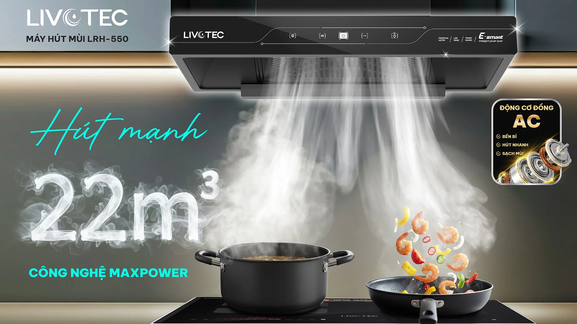 Máy hút mùi Livotec E-smart LRH-550