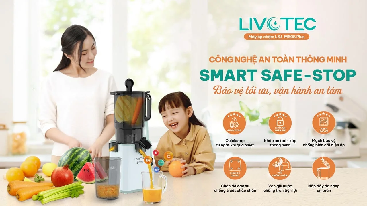 Máy ép chậm Livotec LSJ-M80S Plus