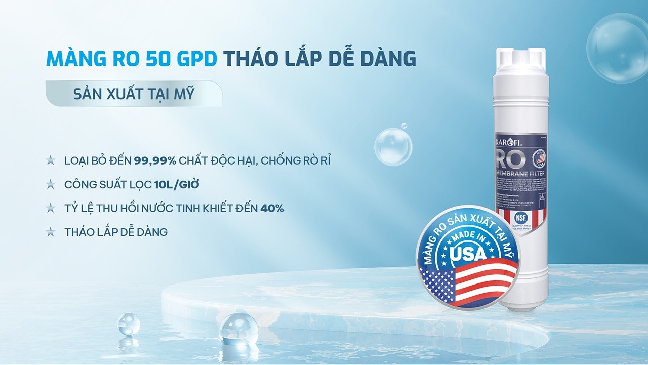 Máy lọc nước RO để gầm Karofi KAQ-UE03