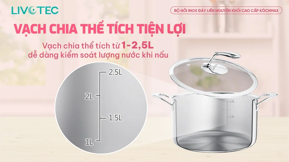 Bộ nồi inox cao cấp Kochmax KMC-866