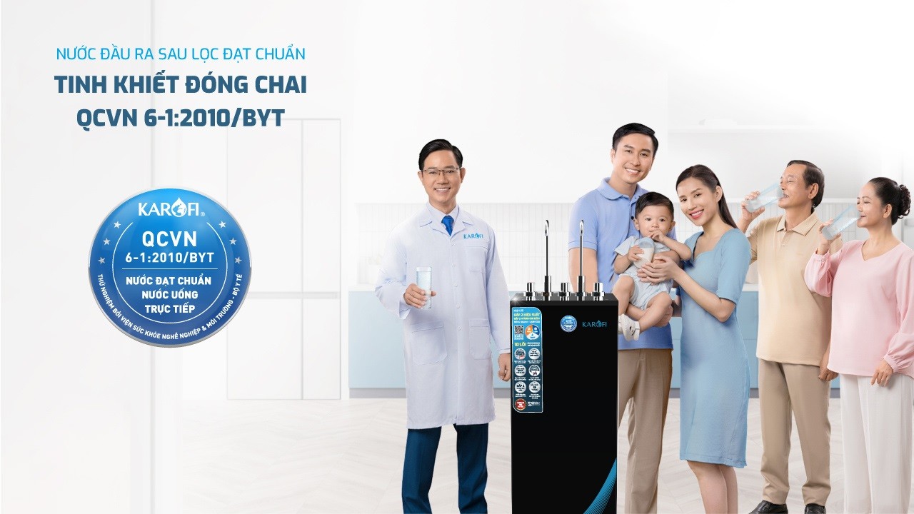 Máy lọc nước nóng lạnh Karofi KAD-L55