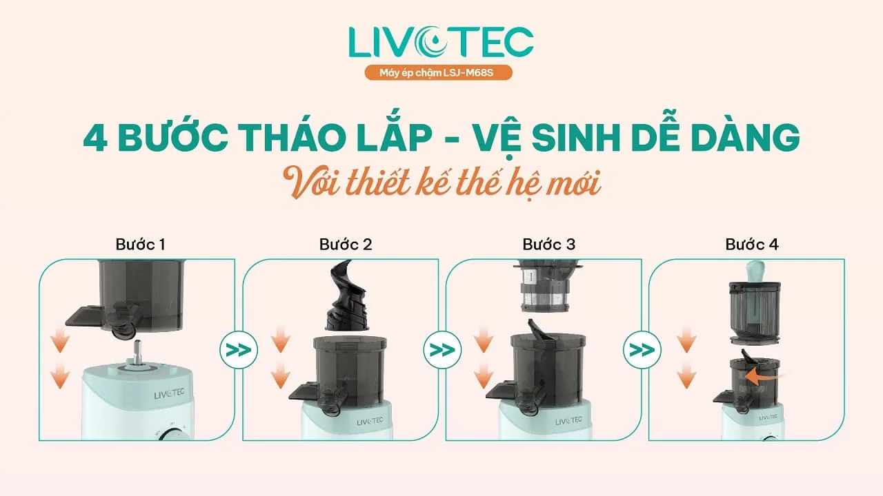 Máy ép chậm Livotec LSJ-M68S