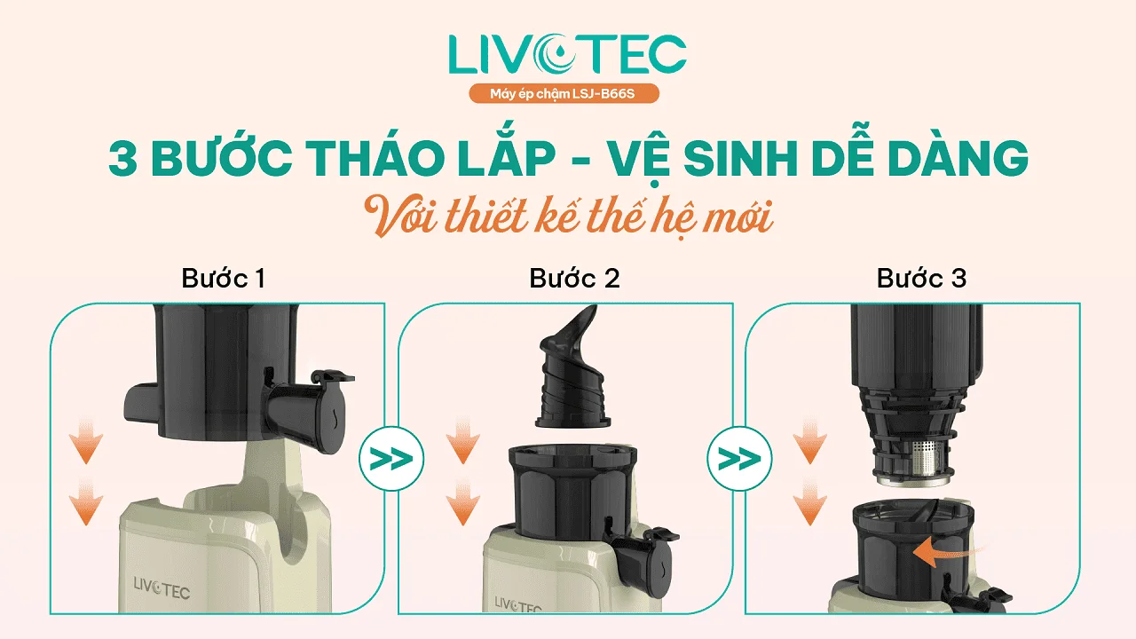 Máy ép chậm Livotec LSJ-B66S