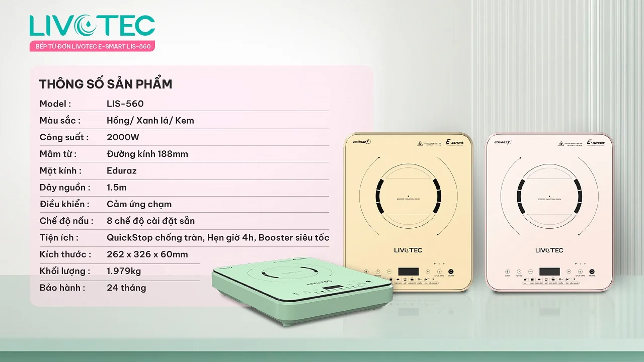 Bếp từ đơn Livotec E-Smart LIS-560