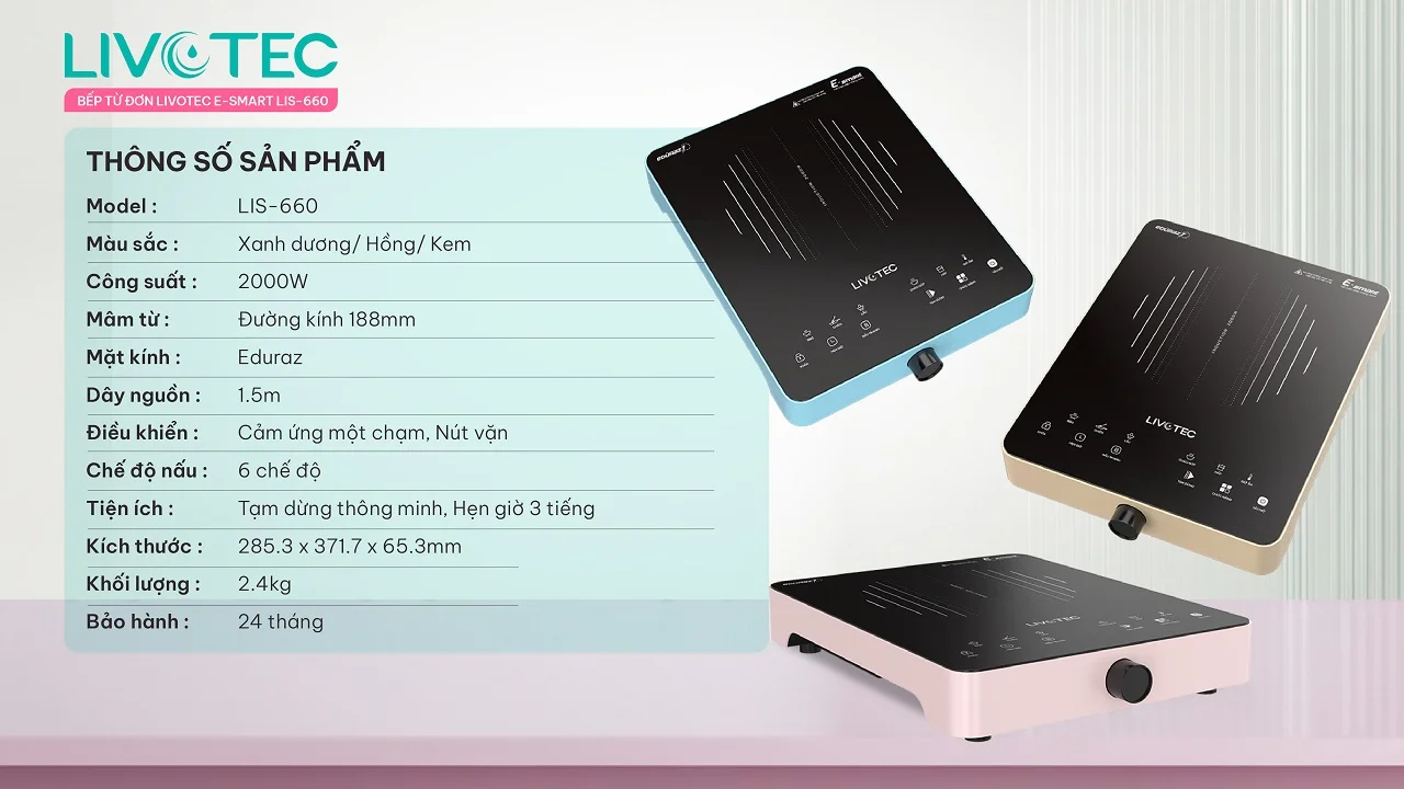 Bếp từ đơn Livotec E-Smart LIS-660