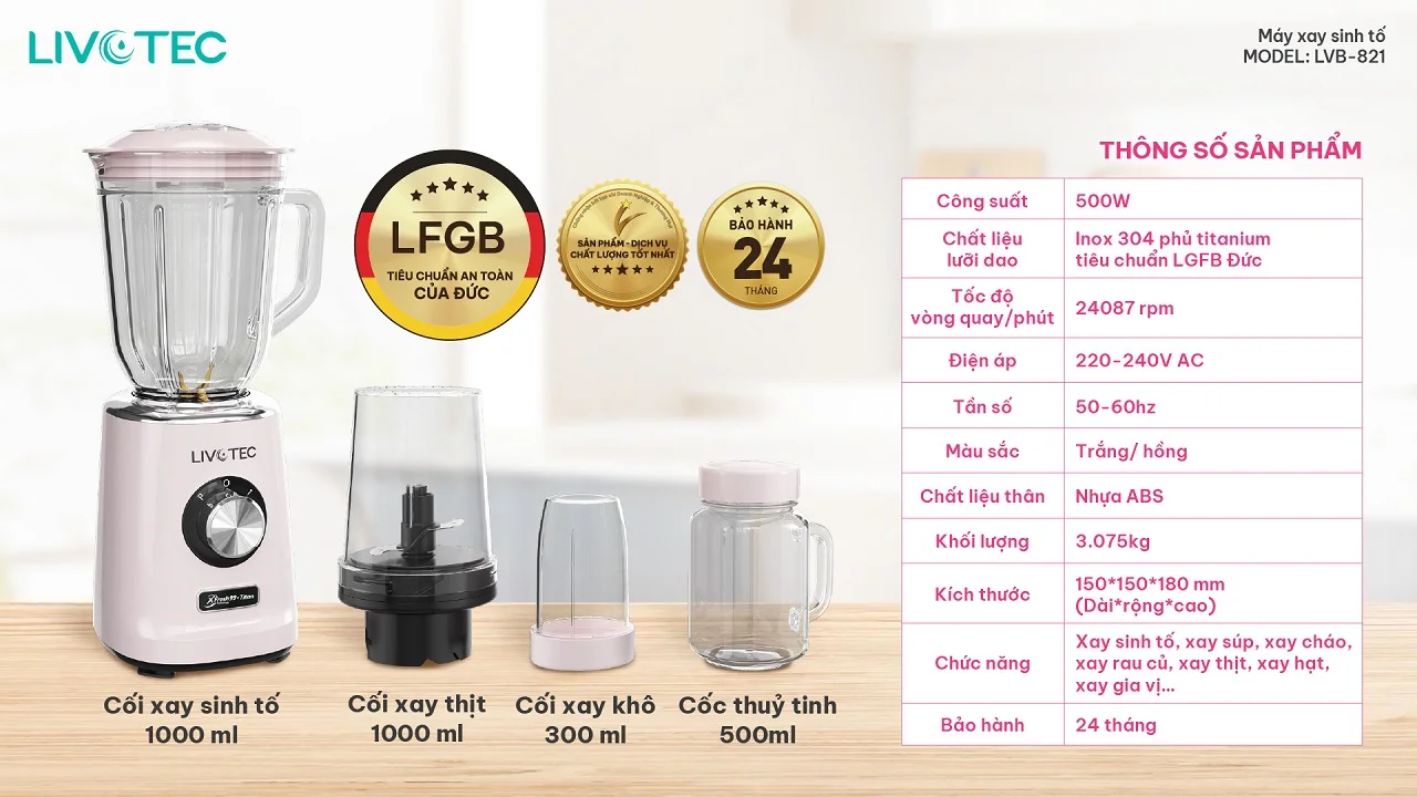 Máy xay sinh tố Livotec LVB-821