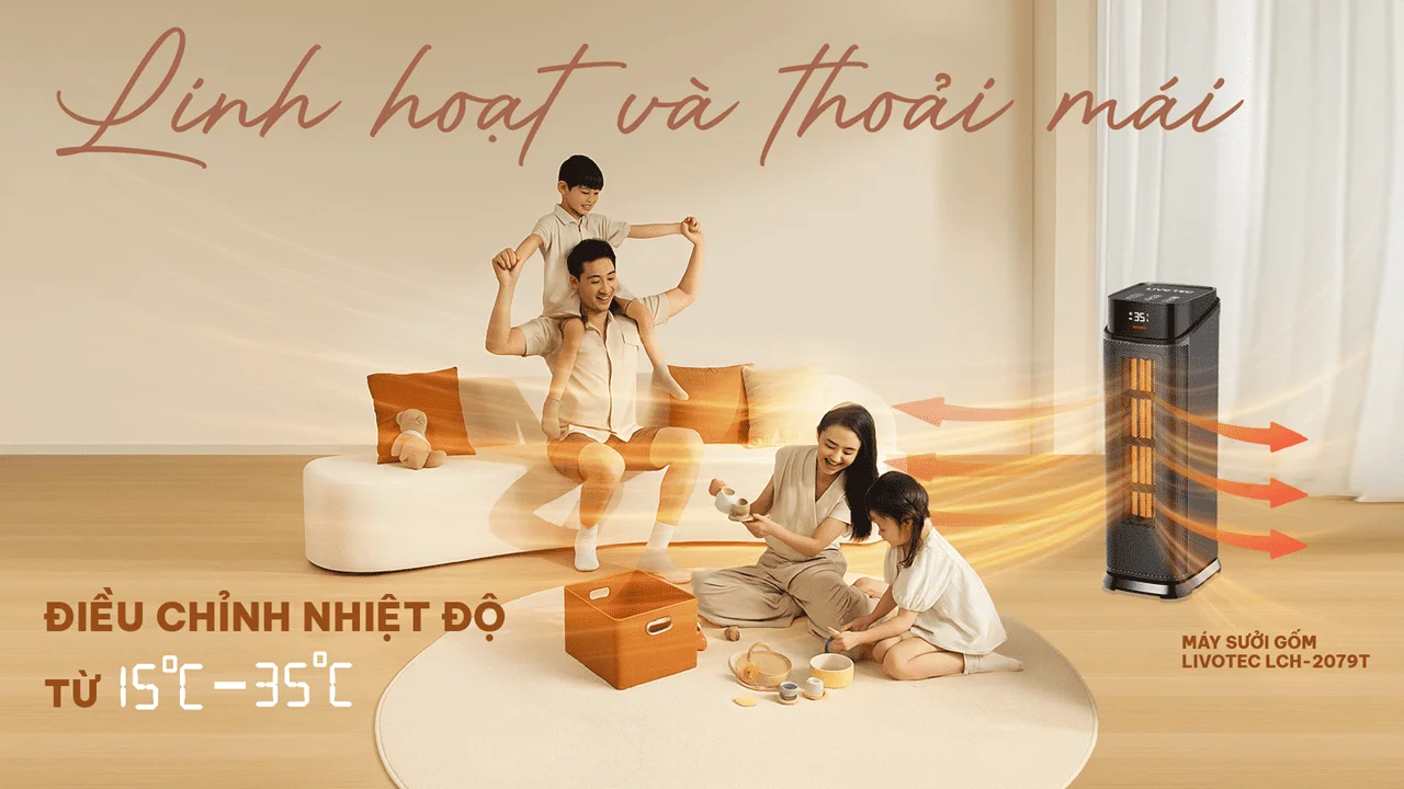 Máy sưởi gốm Livotec LCH-2079T