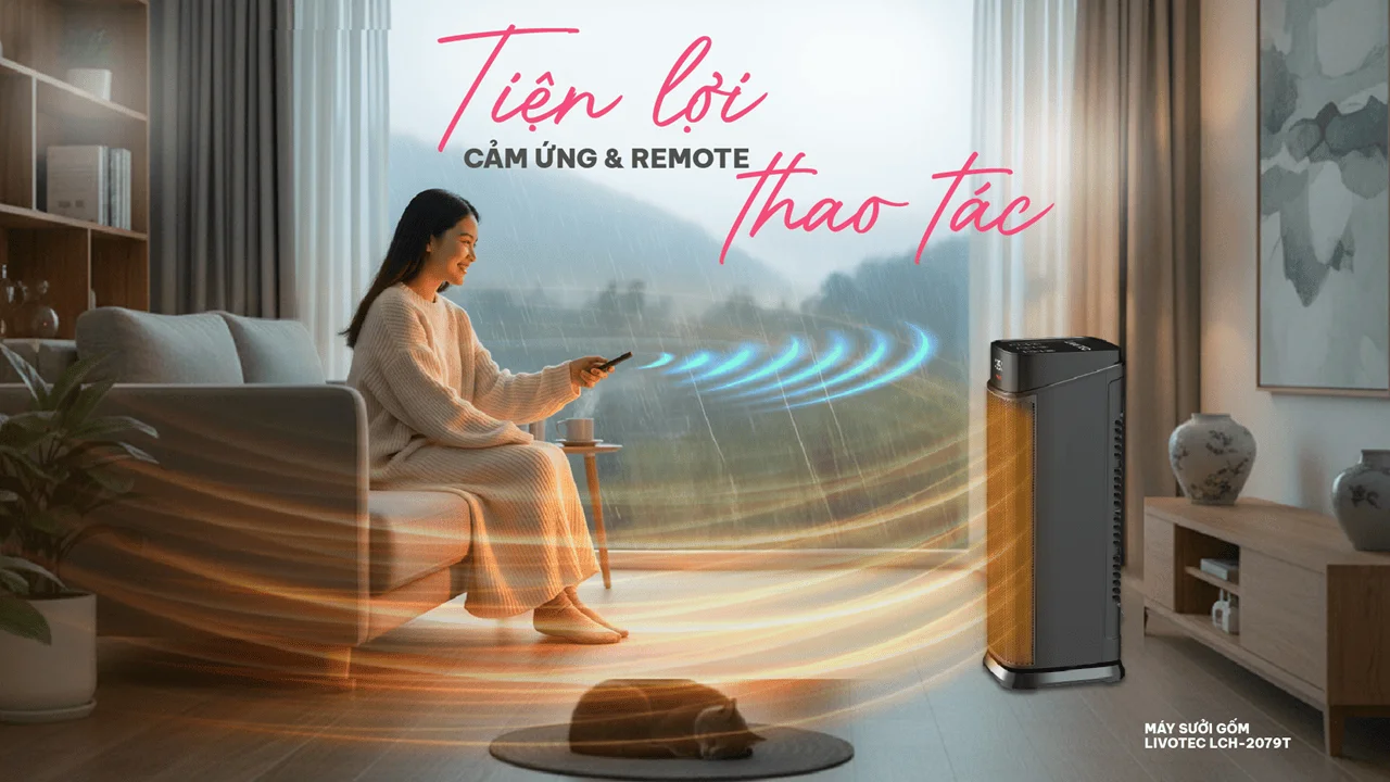 Máy sưởi gốm Livotec LCH-2079T