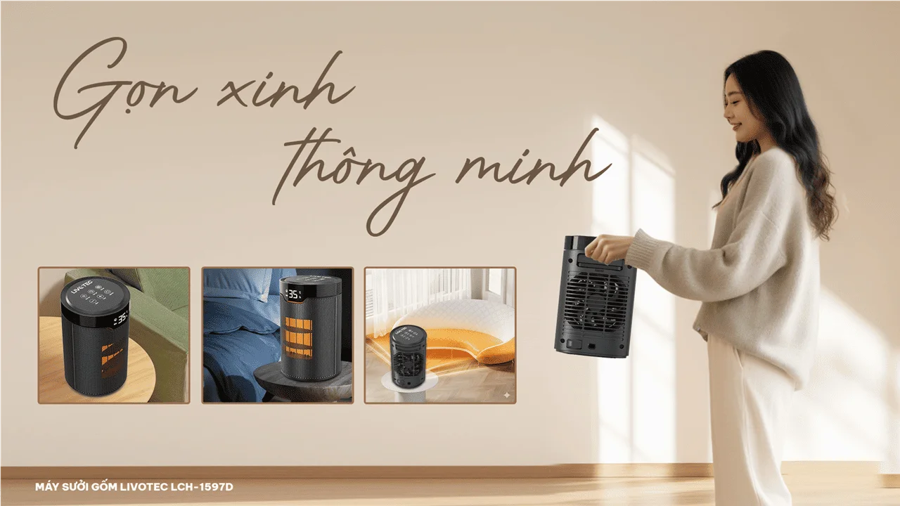 Máy sưởi gốm Livotec LCH-1597D