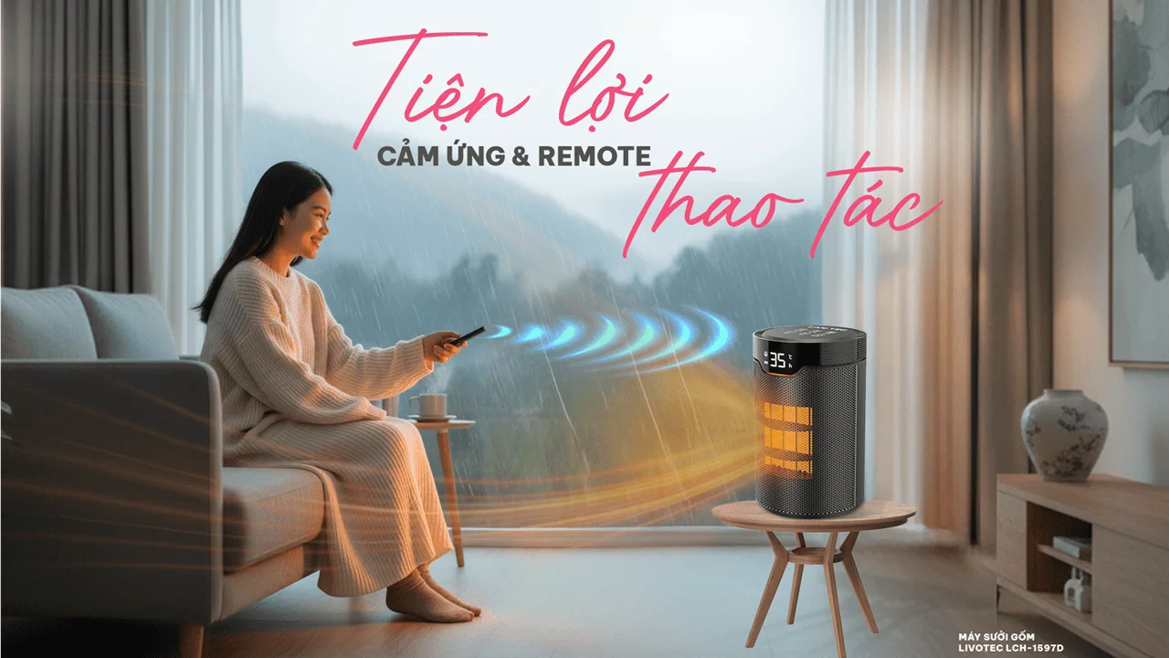 Máy sưởi gốm Livotec LCH-1597D