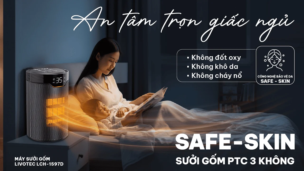 Máy sưởi gốm Livotec LCH-1597D