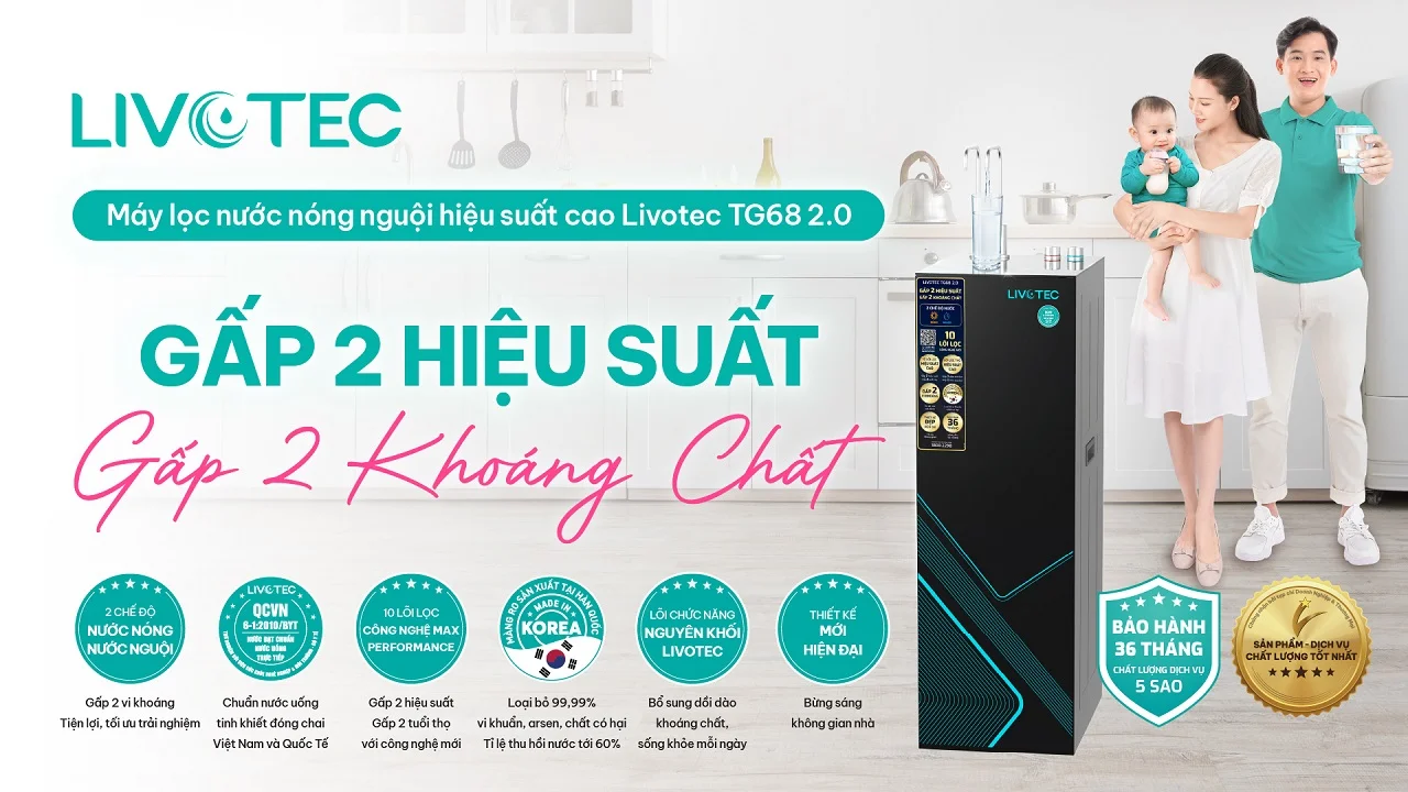Máy lọc nước nóng nguội Livotec TG68 2.0