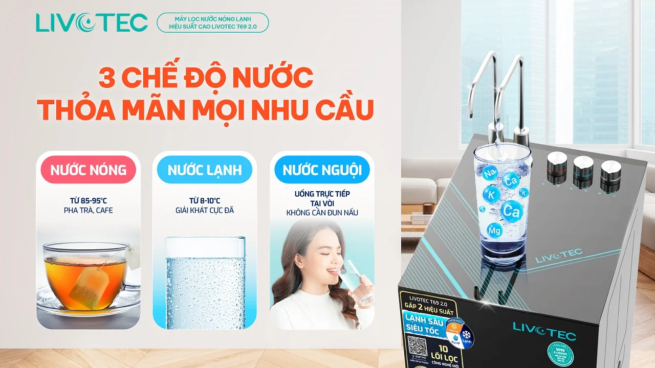 Máy lọc nước nóng lạnh Livotec T69 2.0