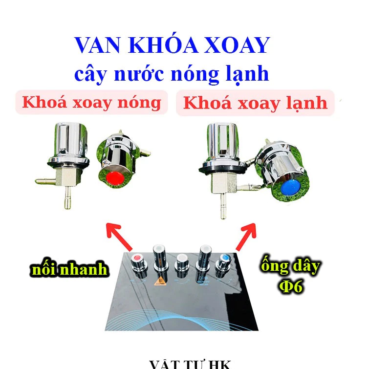 Van khóa, Núm vặn máy lọc nước nóng lạnh Karofi