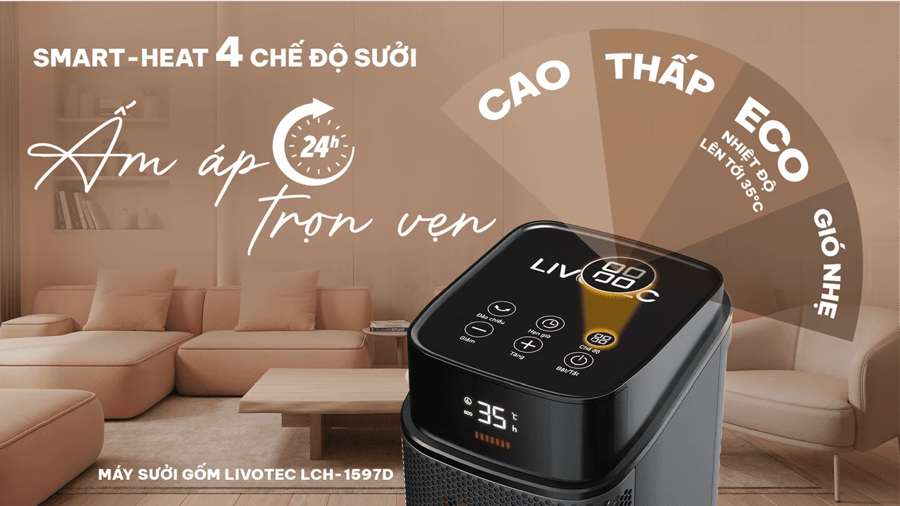 Máy sưởi gốm Livotec LCH-2079T