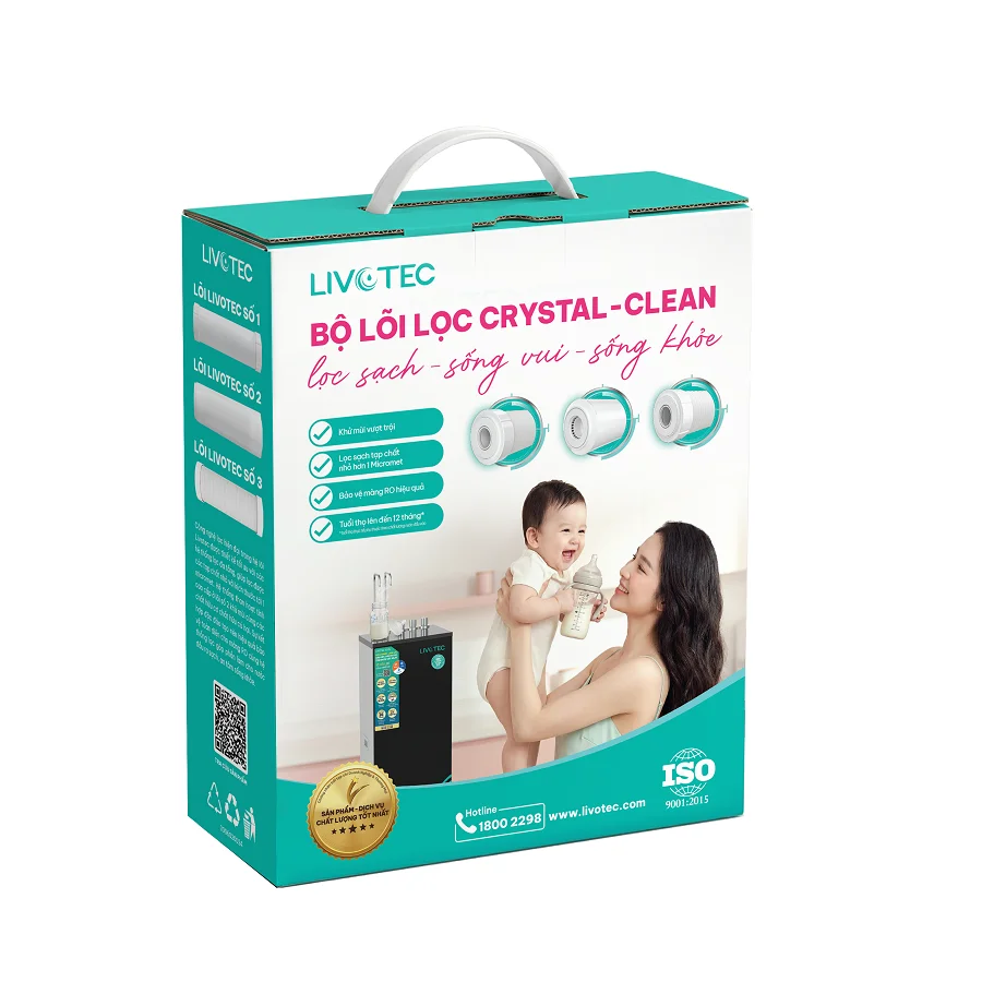 Bộ 3 lõi lọc thô Livotec Crystal-Clean - Ảnh 4