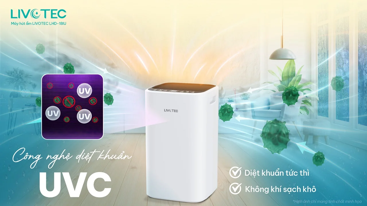 Máy hút ẩm Livotec LHD-18IU (Hút ẩm và lọc không khí)