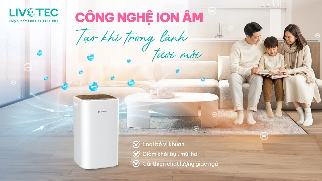 Máy hút ẩm Livotec LHD-18IU (Hút ẩm và lọc không khí)