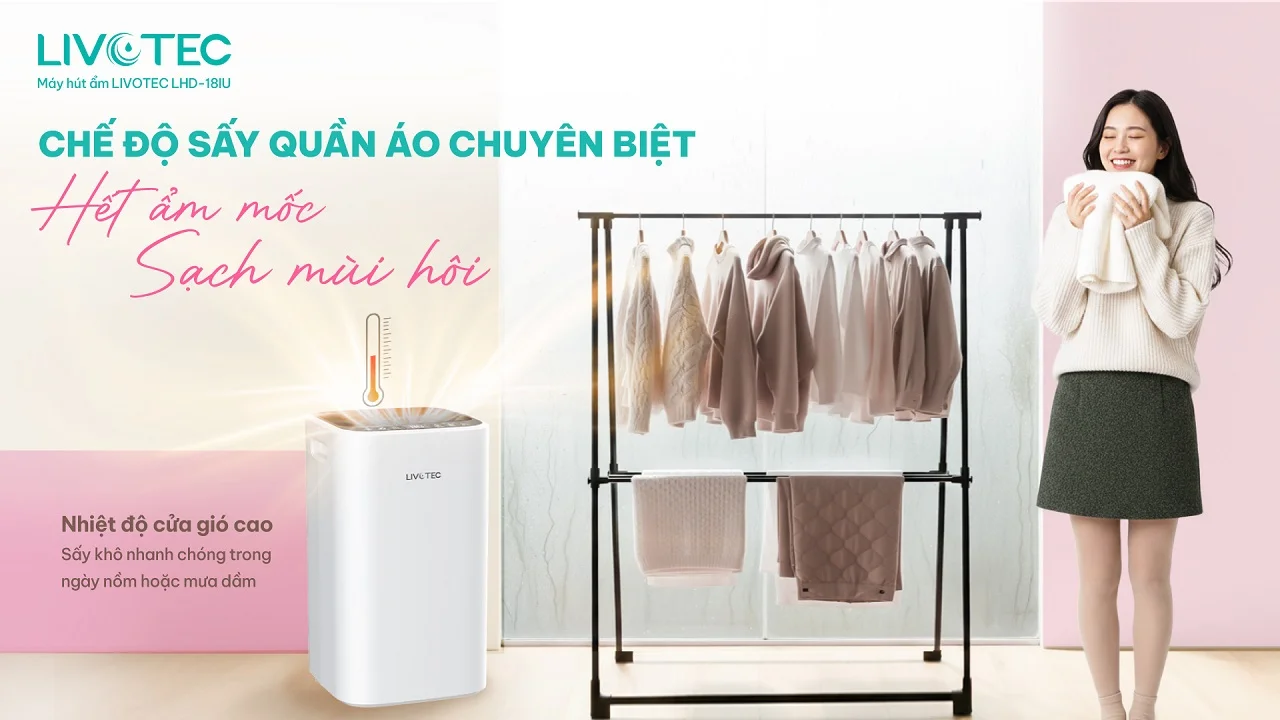 Máy hút ẩm Livotec LHD-18IU (Hút ẩm và lọc không khí)
