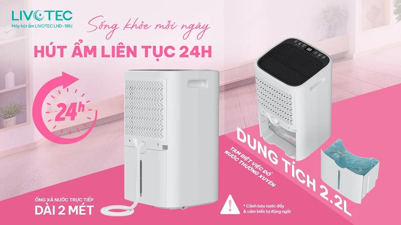 Máy hút ẩm Livotec LHD-18IU (Hút ẩm và lọc không khí)