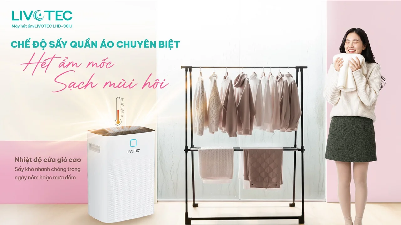Máy hút ẩm Livotec LHD-36IU (Hút ẩm và lọc không khí)