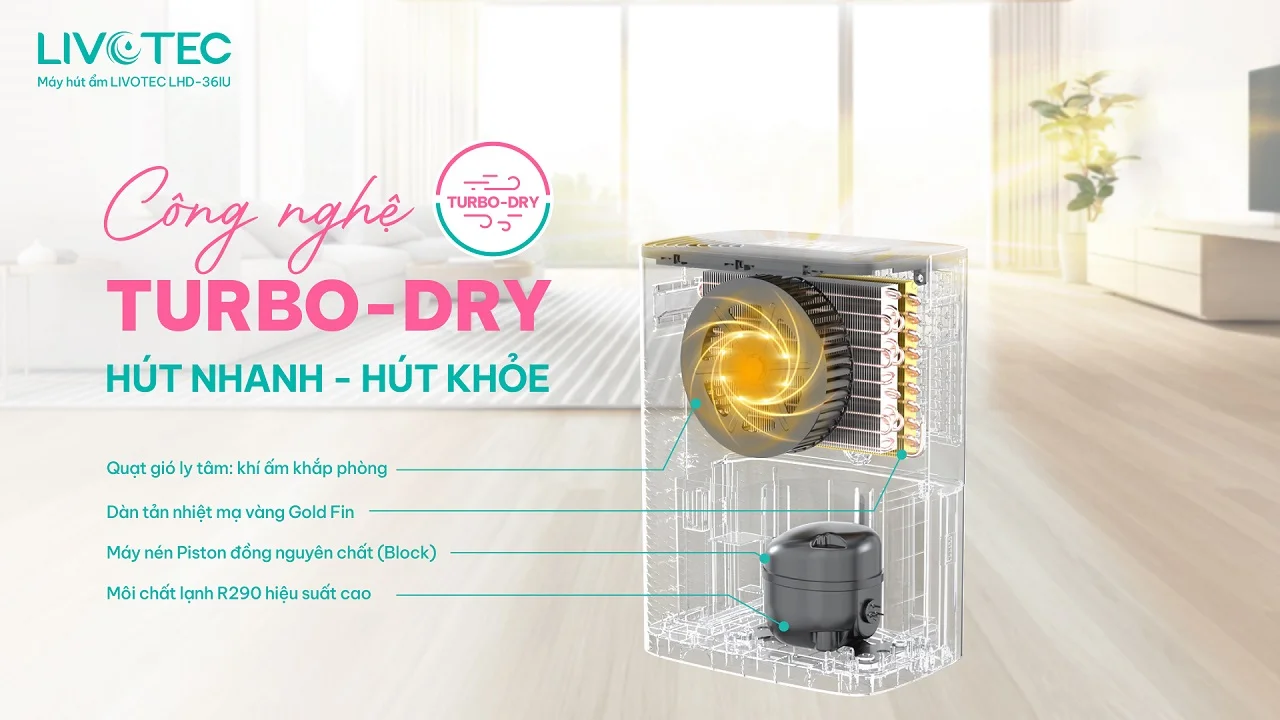 Máy hút ẩm Livotec LHD-36IU (Hút ẩm và lọc không khí)