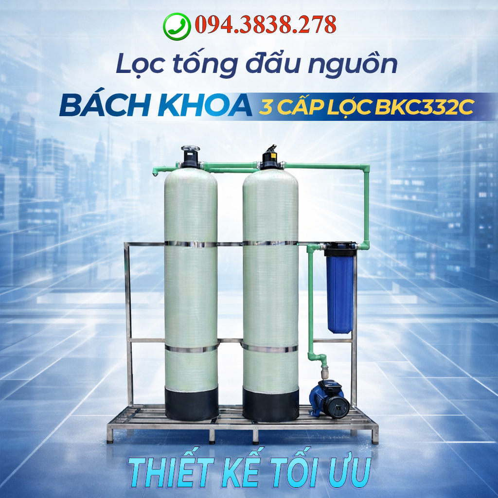 Lọc tổng đầu nguồn 3 cấp lọc BKC332C - Ảnh 3