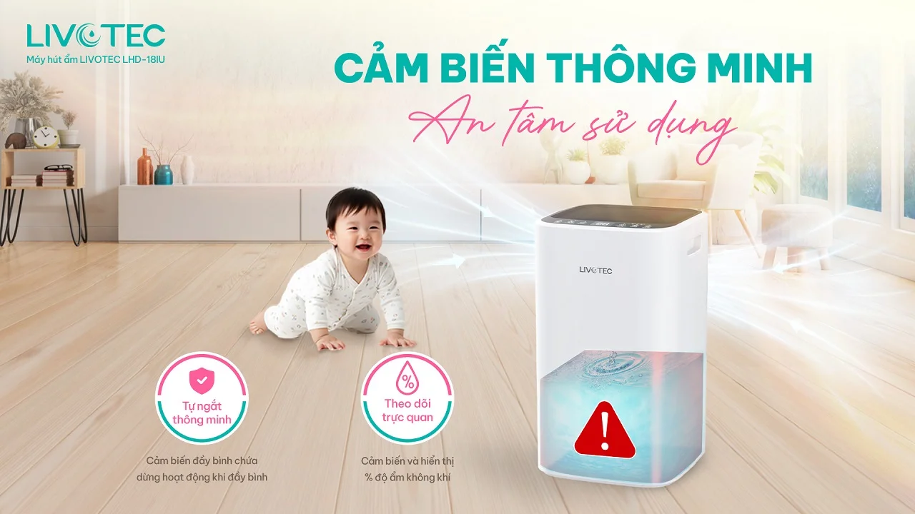 Máy hút ẩm Livotec LHD-18IU (Hút ẩm và lọc không khí)