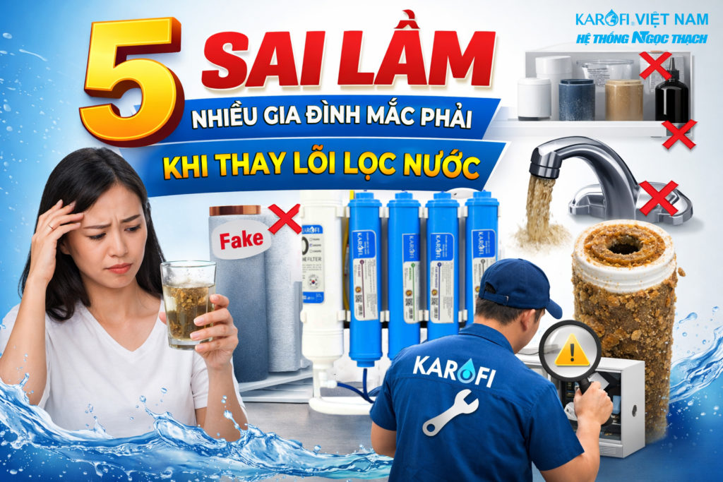 5 sai lầm nhiều gia đình mắc phải khi thay lõi lọc nước – Tiềm ẩn rủi ro