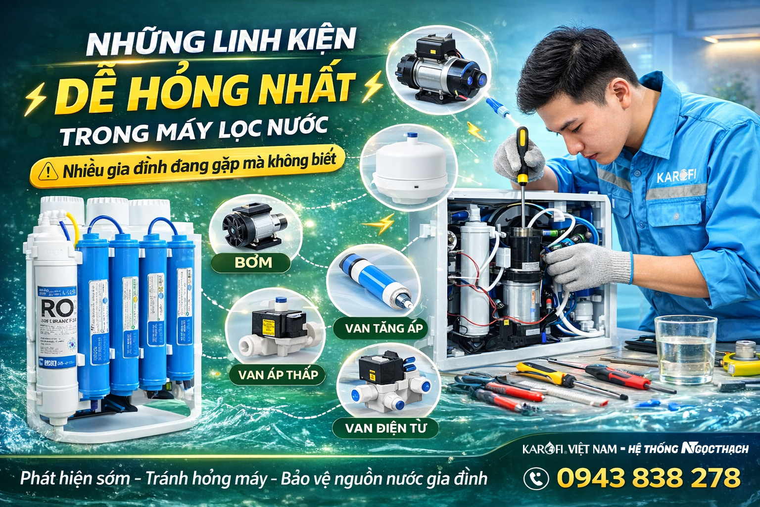 7 dấu hiệu cho thấy máy lọc nước cần kiểm tra linh kiện ngay – Nhiều gia đình bỏ qua
