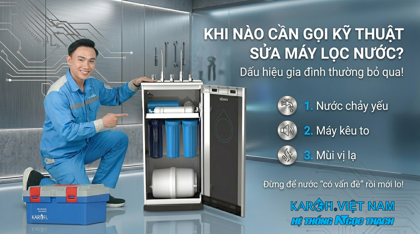 Khi nào cần gọi kỹ thuật sửa máy lọc nước? Dấu hiệu nhiều gia đình thường bỏ qua