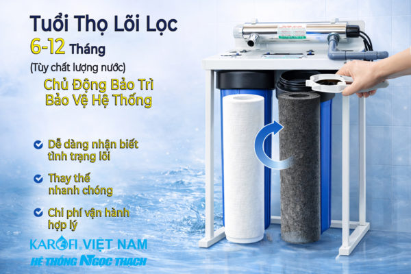Bộ lọc nước đầu nguồn 2 Cấp – 2 Cốc Béo, 1 Đèn UV