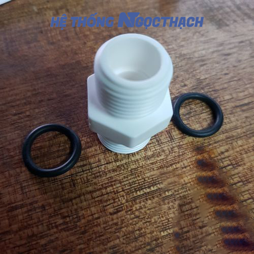 Kép 21 - Kép ren nhựa 21 - Nối 2 đầu ren ngoài nhựa an toàn chịu nhiệt có ron - Ảnh 10