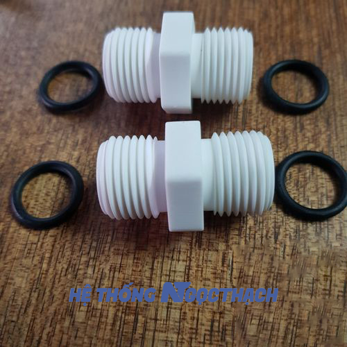 Kép 21 - Kép ren nhựa 21 - Nối 2 đầu ren ngoài nhựa an toàn chịu nhiệt có ron - Ảnh 9