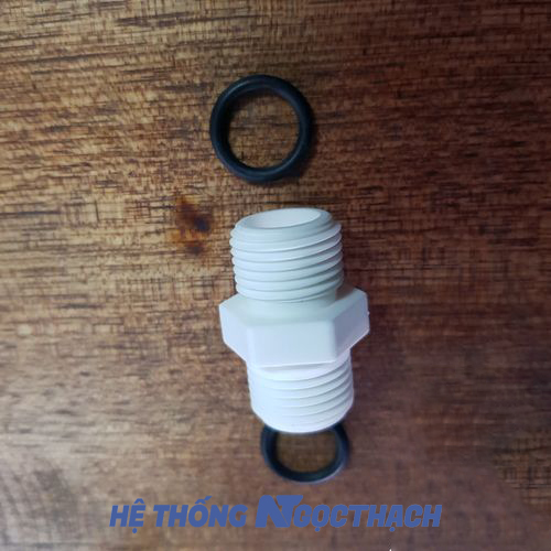 Kép 21 - Kép ren nhựa 21 - Nối 2 đầu ren ngoài nhựa an toàn chịu nhiệt có ron - Ảnh 11