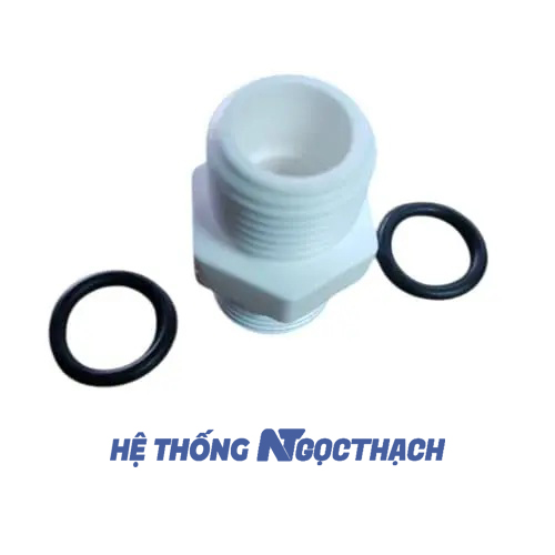 Kép 21 - Kép ren nhựa 21 - Nối 2 đầu ren ngoài nhựa an toàn chịu nhiệt có ron - Ảnh 8