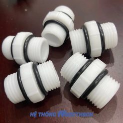Kép 21 - Kép ren nhựa 21 - Nối 2 đầu ren ngoài nhựa an toàn chịu nhiệt có ron