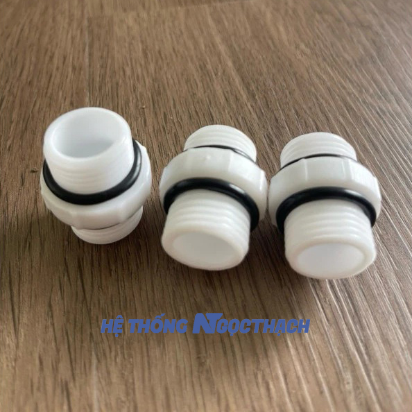 Kép 21 - Kép ren nhựa 21 - Nối 2 đầu ren ngoài nhựa an toàn chịu nhiệt có ron - Ảnh 3