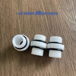 Kép 21 - Kép ren nhựa 21 - Nối 2 đầu ren ngoài nhựa an toàn chịu nhiệt có ron