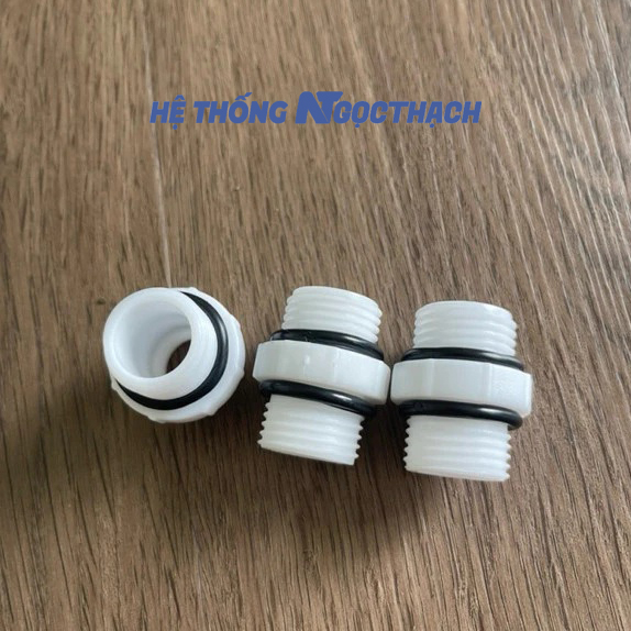 Kép 21 - Kép ren nhựa 21 - Nối 2 đầu ren ngoài nhựa an toàn chịu nhiệt có ron - Ảnh 2