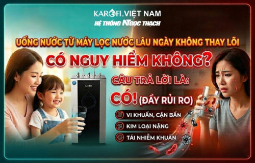 Uống nước từ máy lọc lâu ngày không thay lõi có nguy hiểm không?