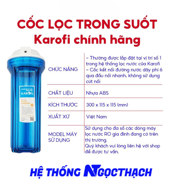 Cốc lọc nước số 1 ,2, 3 10 inch