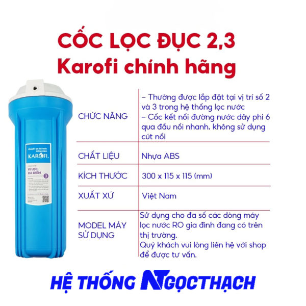 Cốc lọc nước số 1 ,2, 3 10 inch