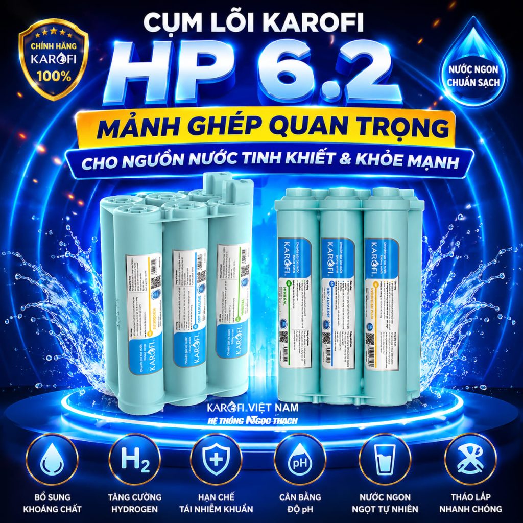 Cụm Lõi Karofi HP 6.2 Có Gì Đặc Biệt? Vì sao Là “Mảnh Ghép Quan Trọng” của Máy Lọc Nước?