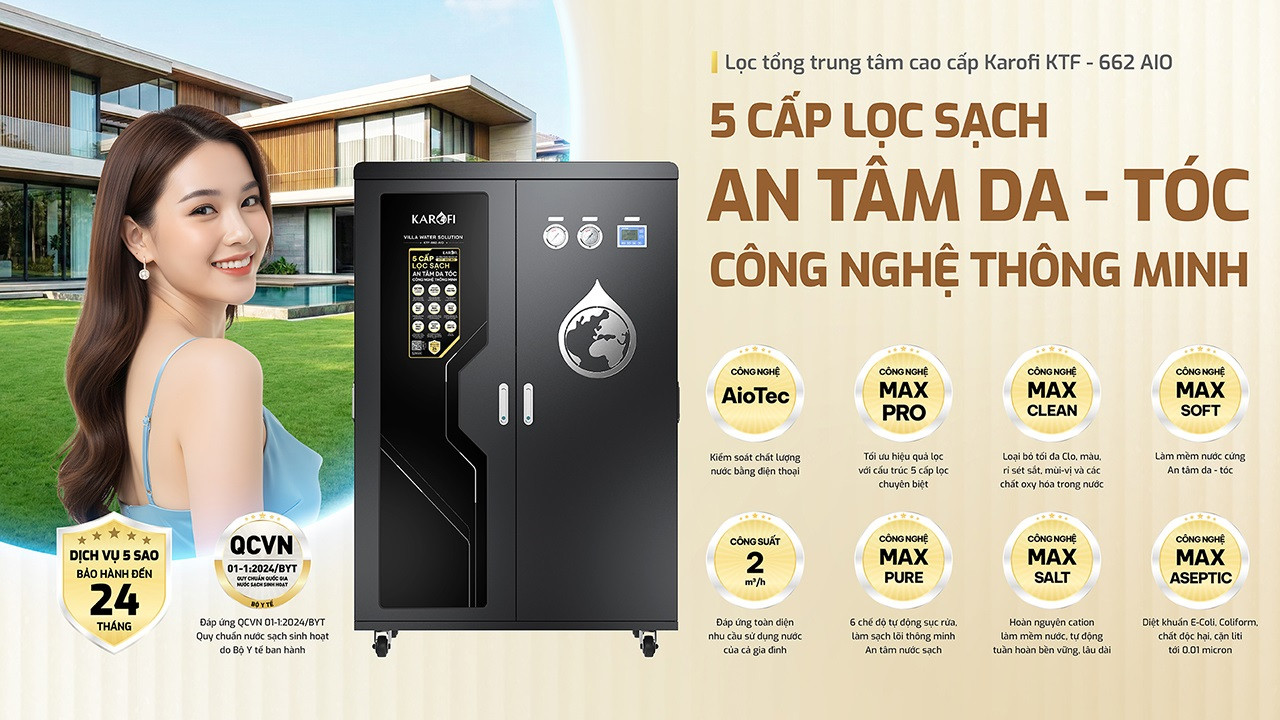 Máy lọc nước tổng đầu nguồn Karofi KTF-662 AIO