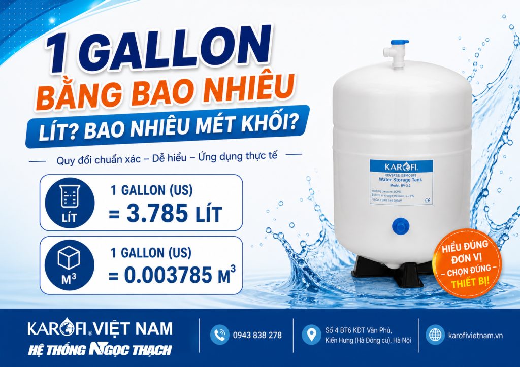 1 Gallon bằng bao nhiêu lít? Bao nhiêu mét khối?